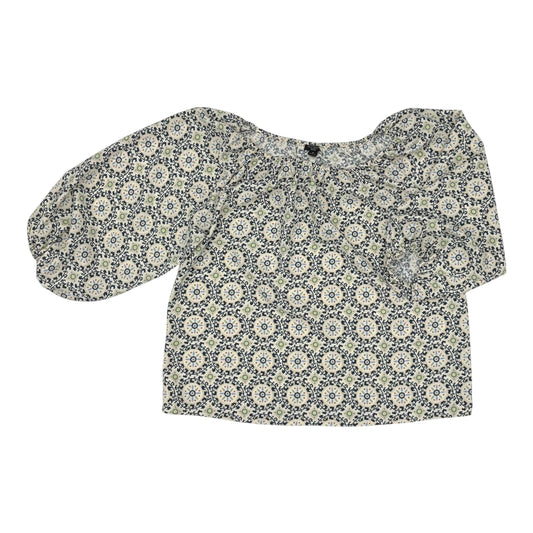 Blouse 3/4 Sleeve By Ann Taylor In Cream, Size:Mp