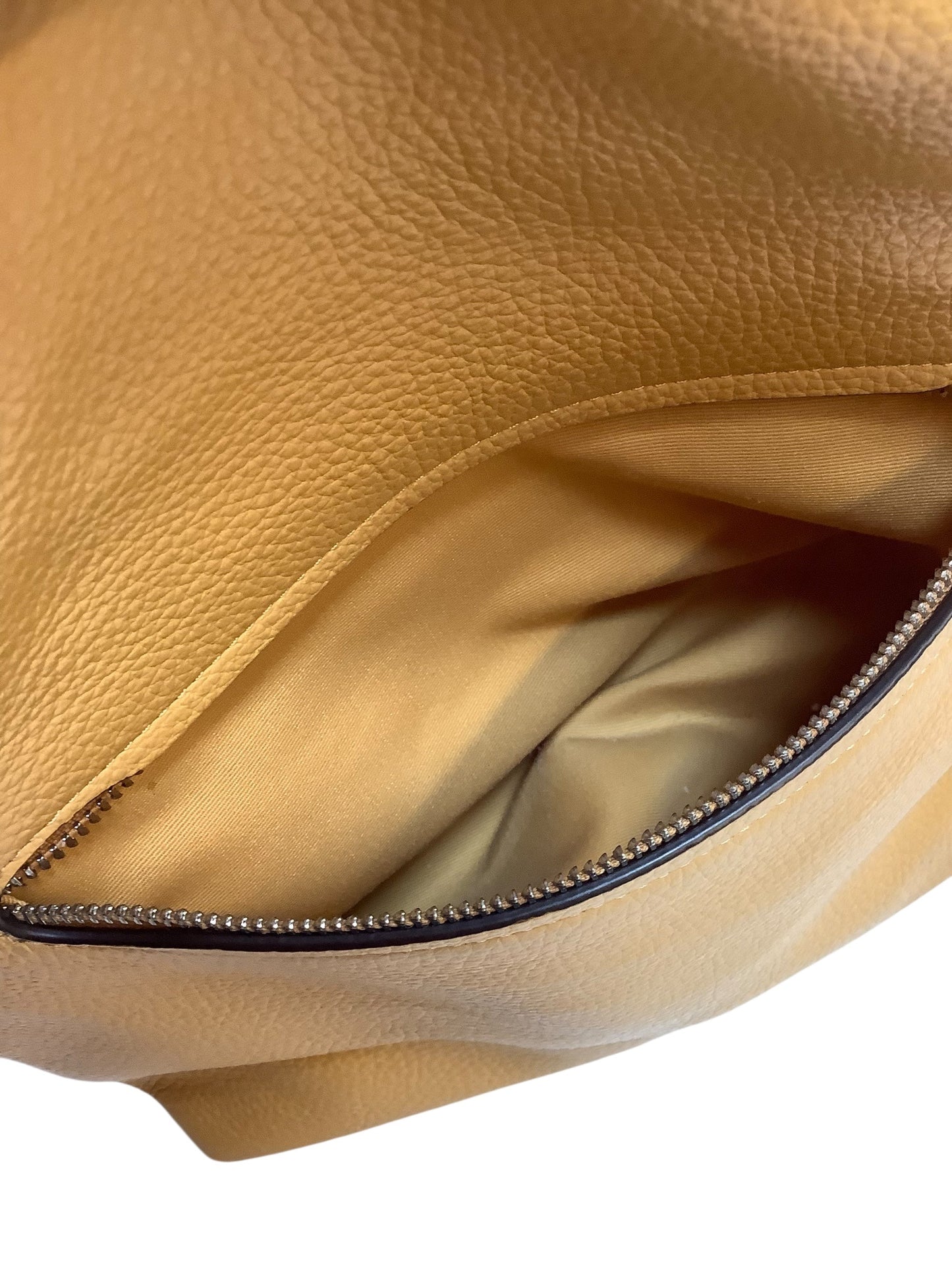 Crossbody Designer By Coach In Yellow, Size:Large