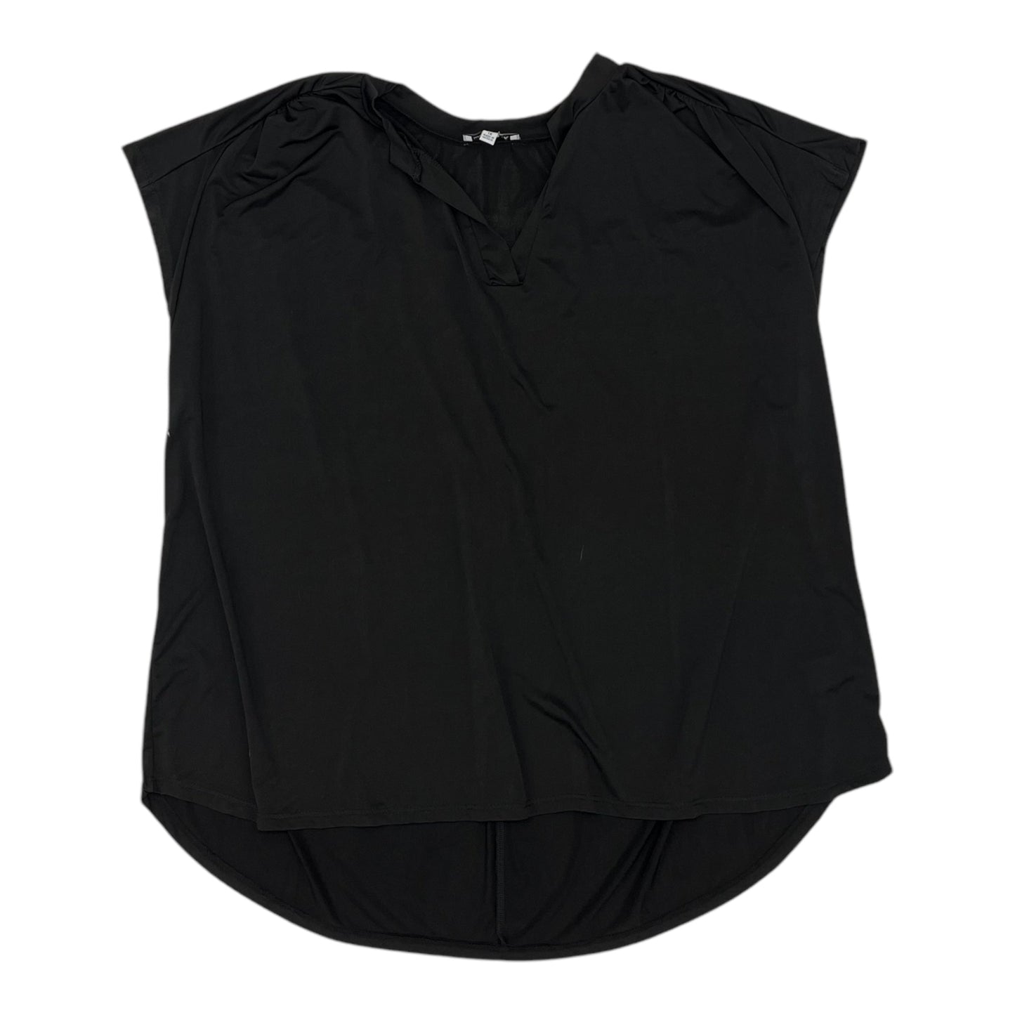 Blouse Ss By White Birch In Black, Size:1X