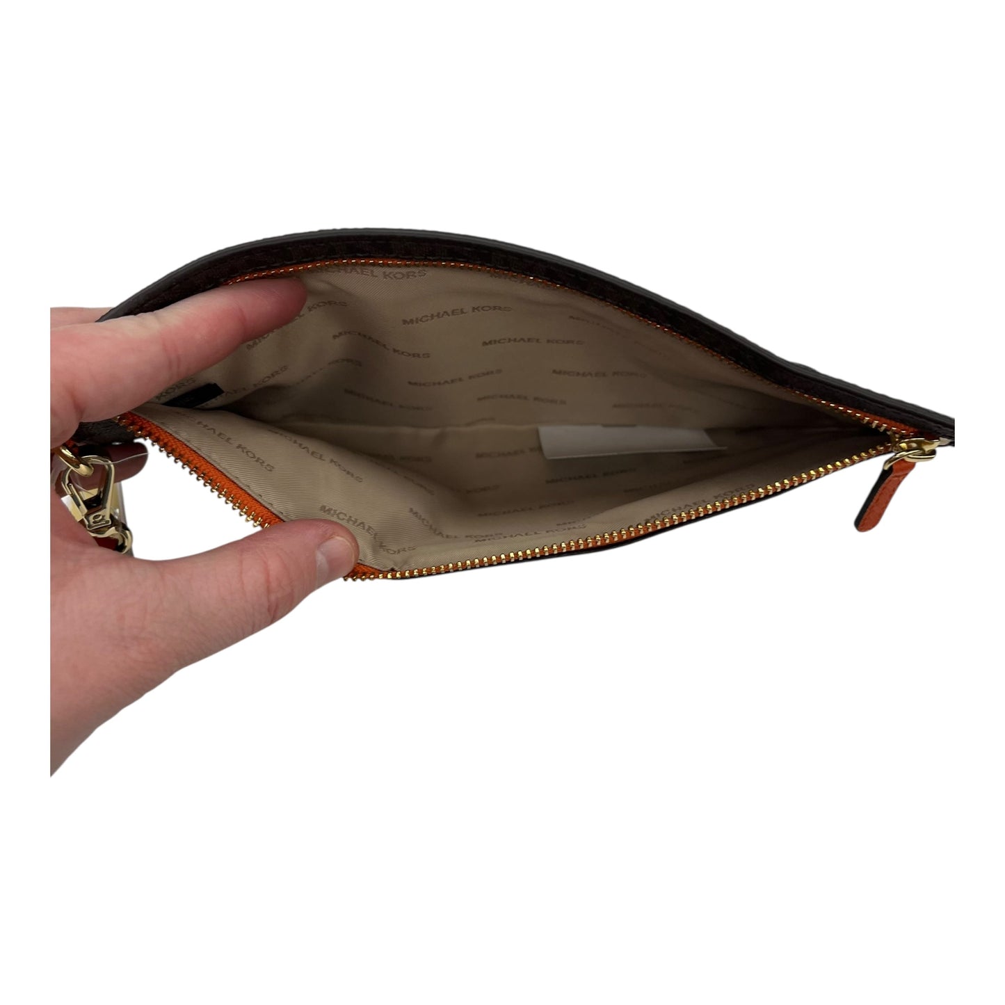 Wristlet Designer By Michael Kors In Brown, Size:Medium