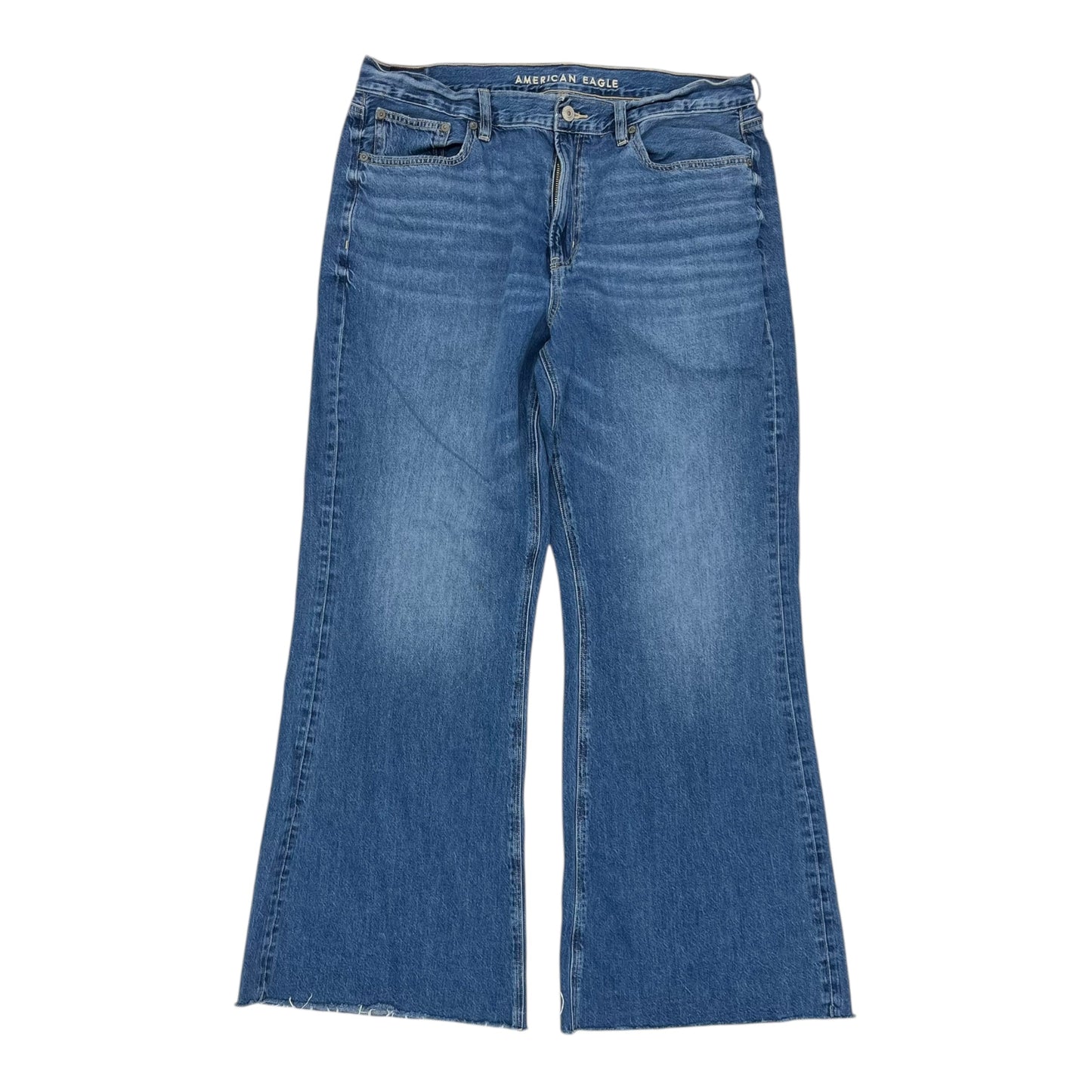 Jeans Flared By American Eagle In Blue Denim, Size:14