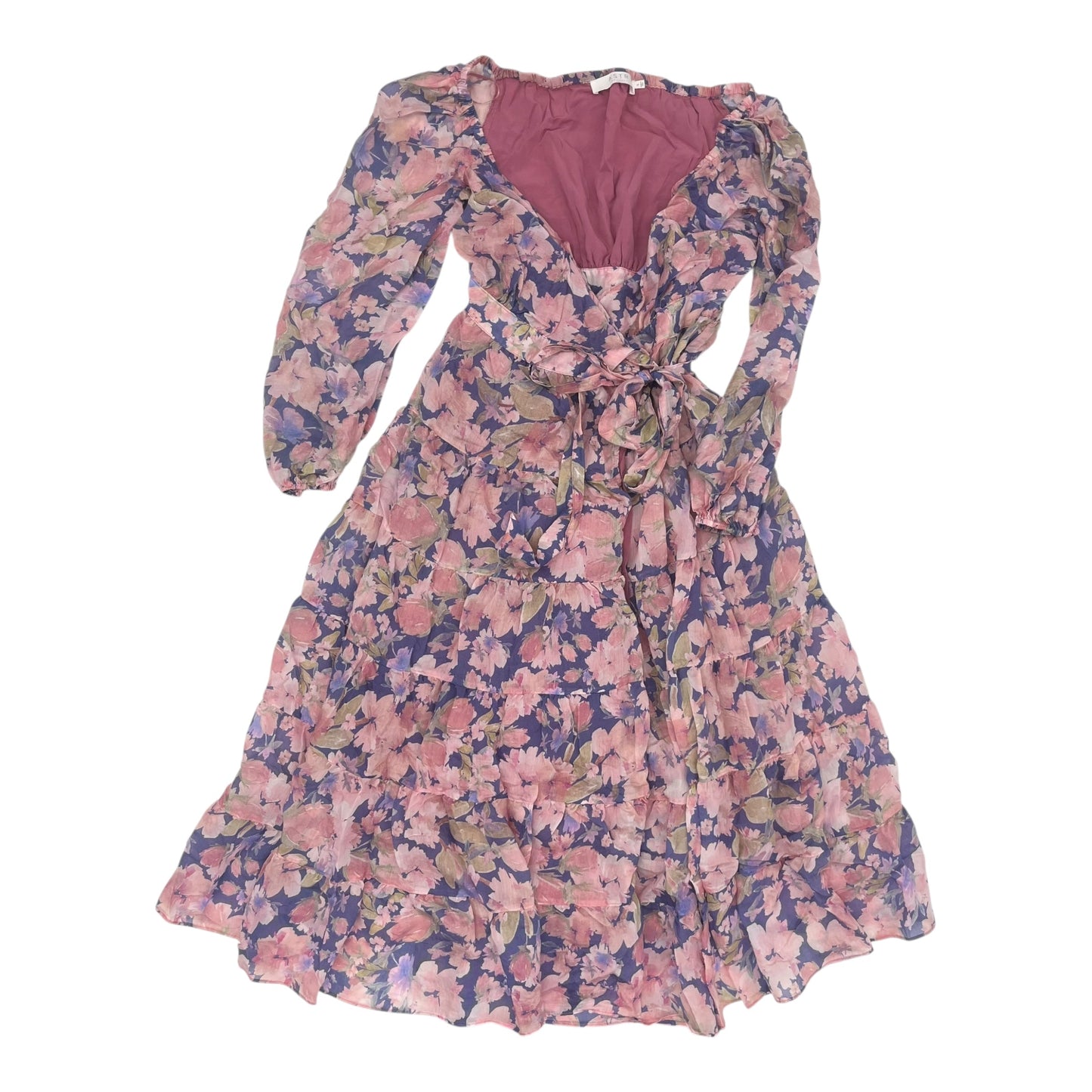 Dress Party Midi By Astr In Floral Print, Size:S