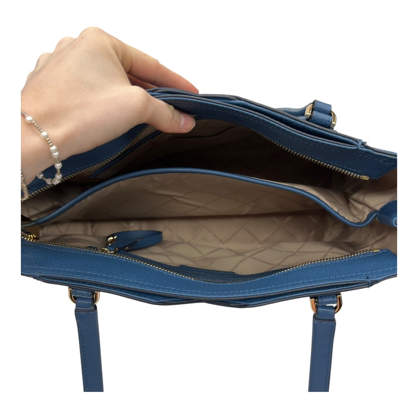 HANDBAG DESIGNER by MICHAEL KORS in BLUE, Size:LARGE