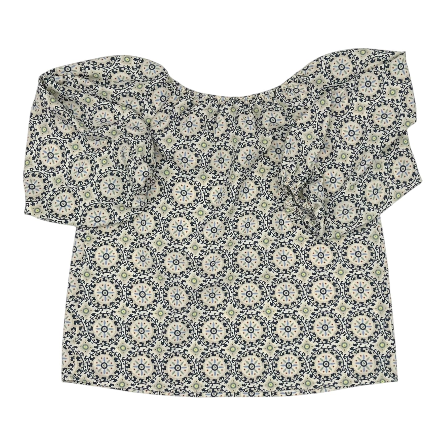 Blouse 3/4 Sleeve By Ann Taylor In Cream, Size:Mp