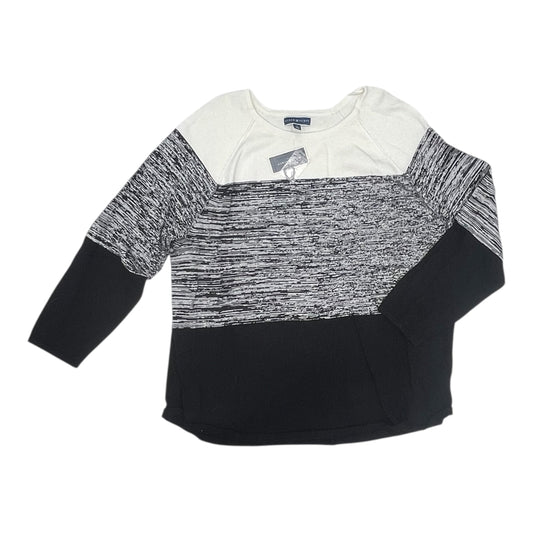 Sweater By Karen Scott In Black & Cream, Size:3X