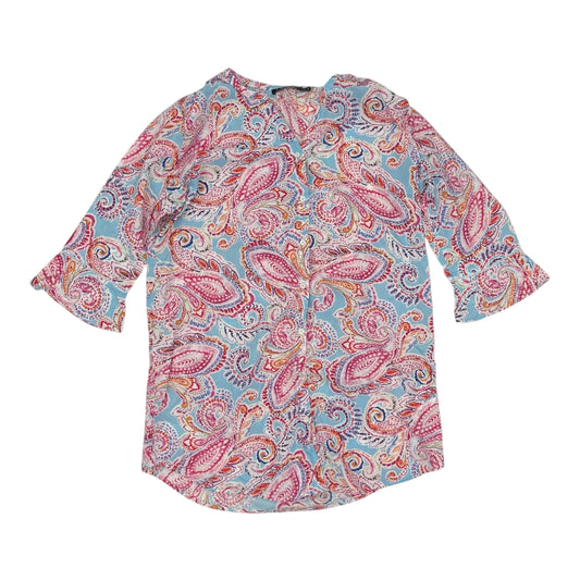 Tunic 3/4 Sleeve By Lauren By Ralph Lauren In Multi, Size:M