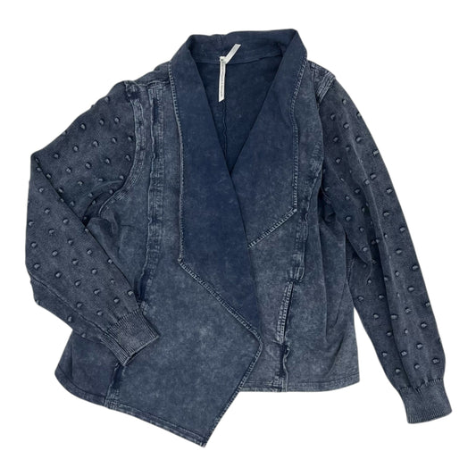 Cardigan By Leo And Nicole In Navy, Size:2X