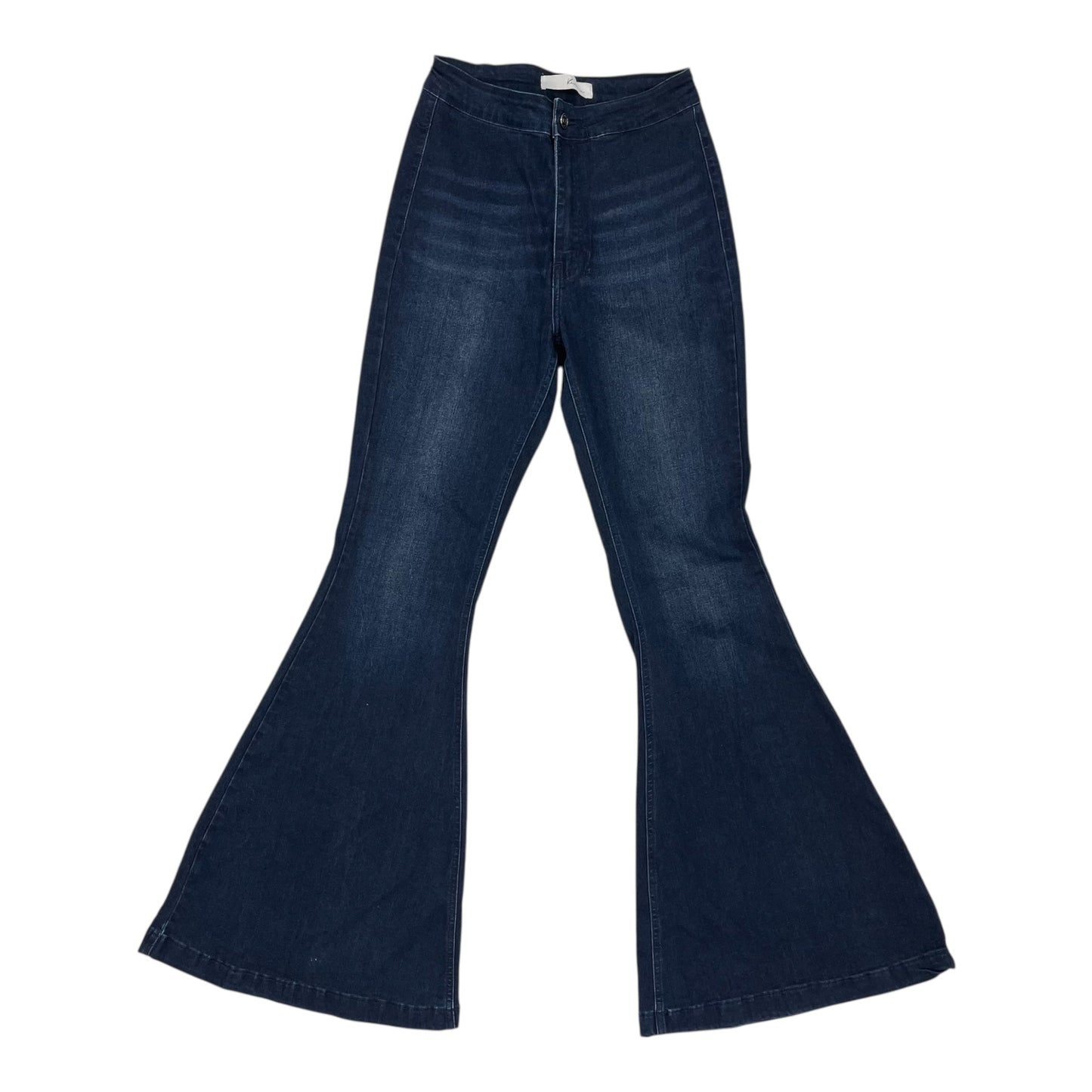 Jeans Flared By Kancan In Blue Denim, Size:6
