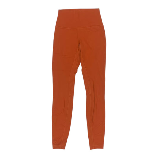 Athletic Leggings By Lululemon In Orange, Size:S