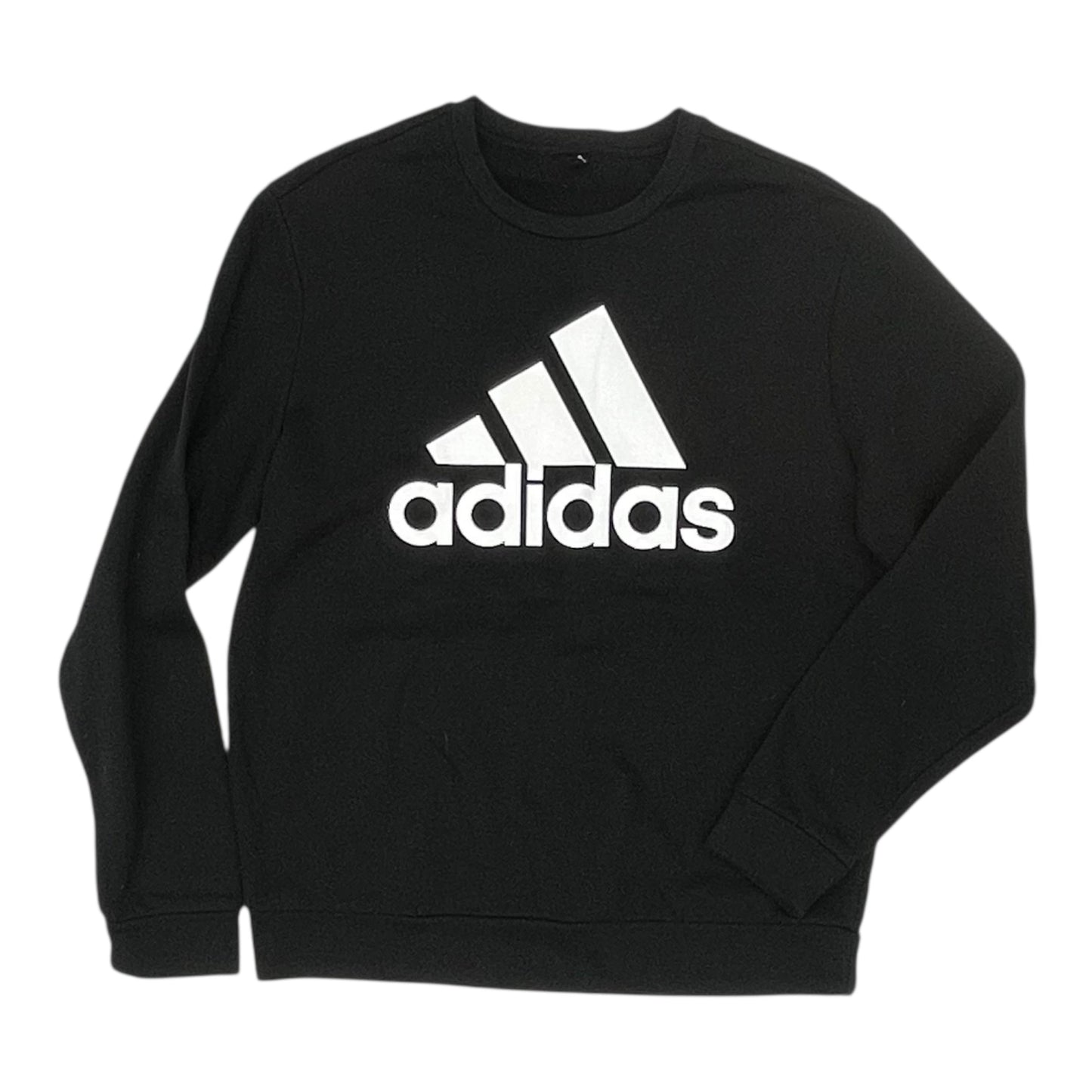 Athletic Sweatshirt Crewneck By Adidas In Black, Size:L