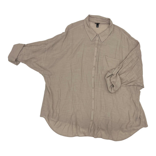 Blouse Ls By Torrid In Tan, Size:4X