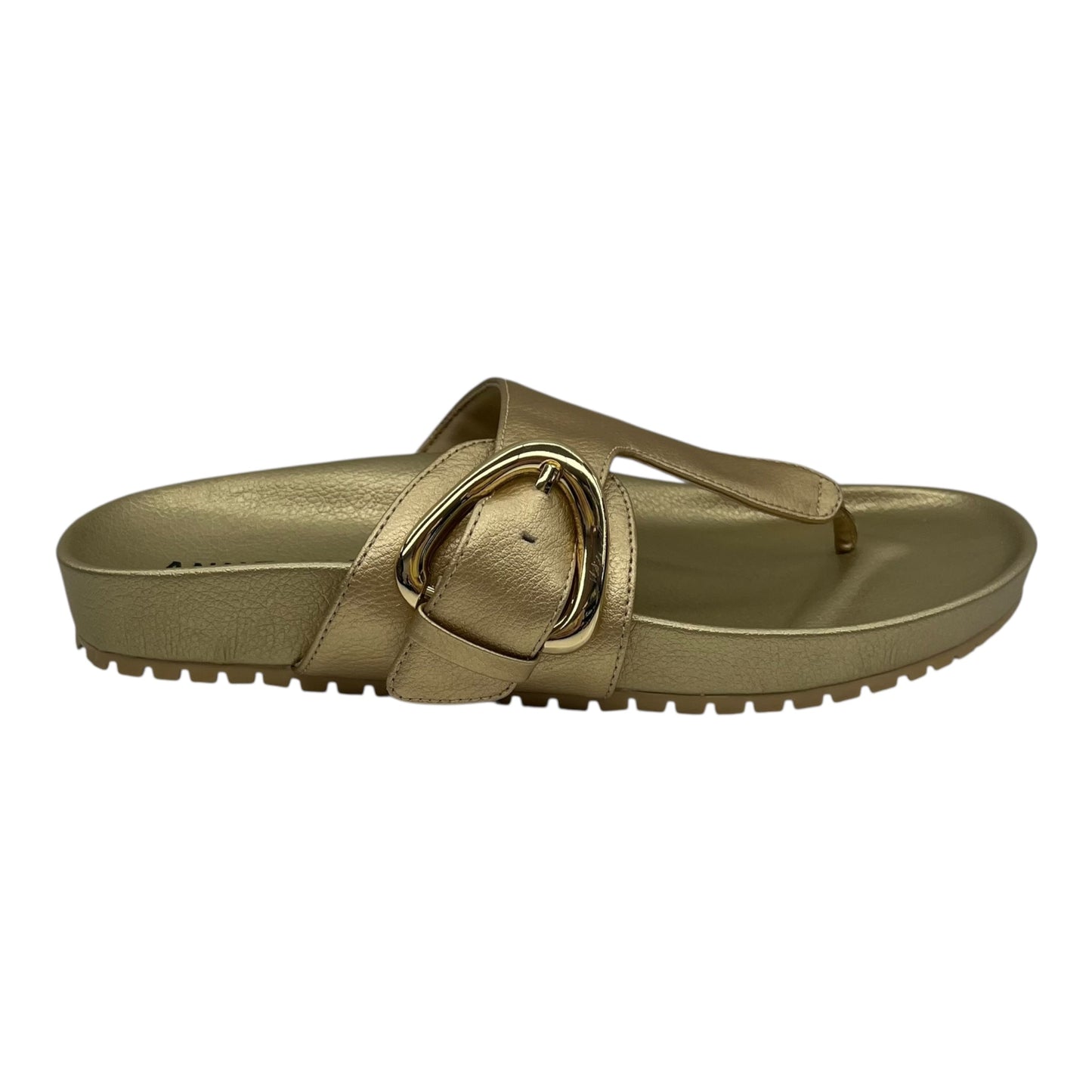 Sandals Flip Flops By Anne Klein In Gold, Size:8