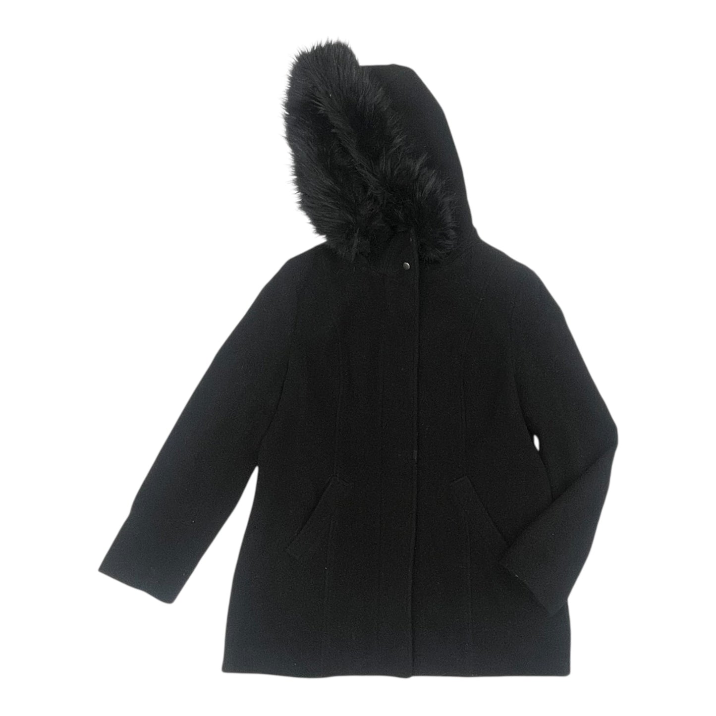 Coat Wool By Croft And Barrow In Black, Size:L
