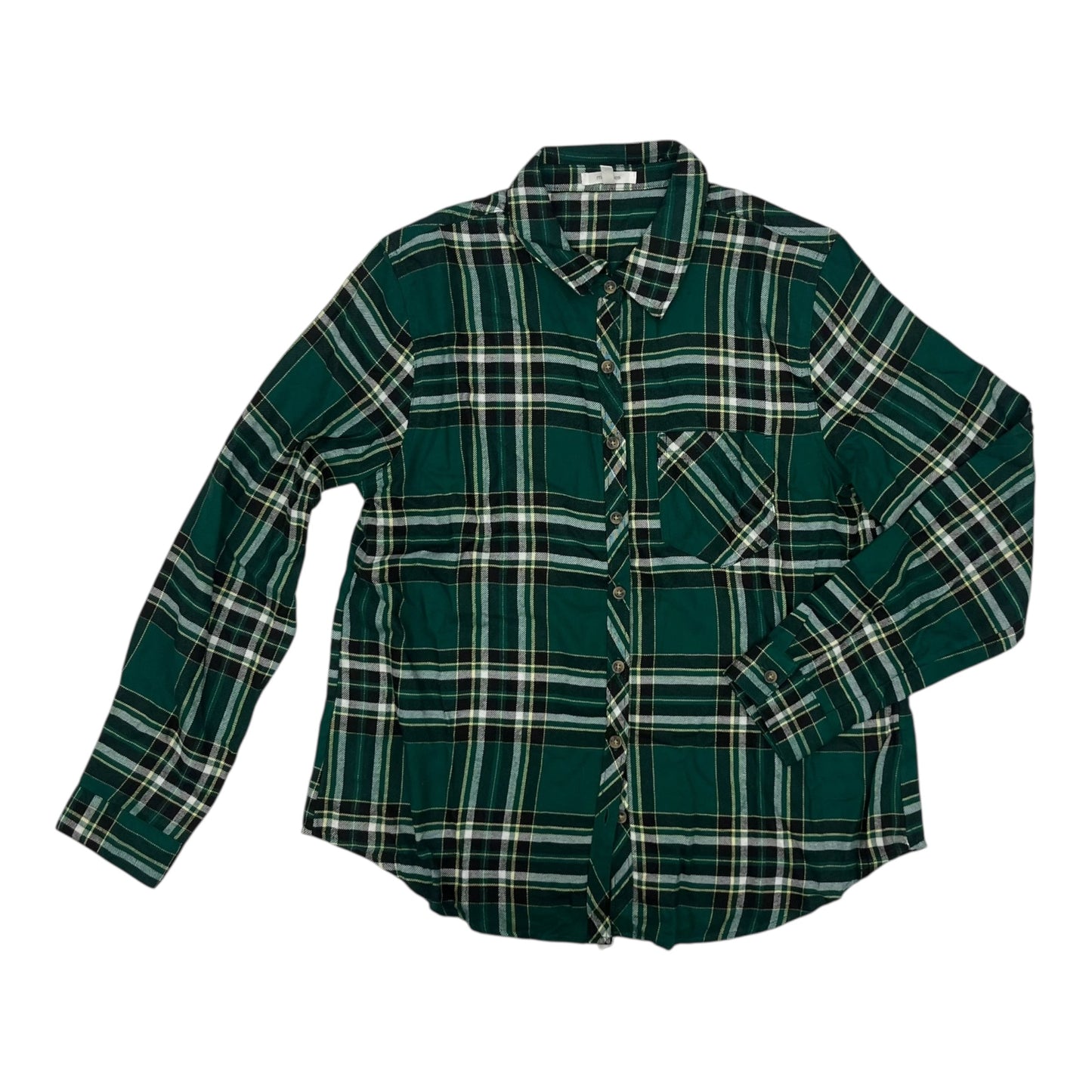 Blouse Ls By Maurices In Green, Size:M