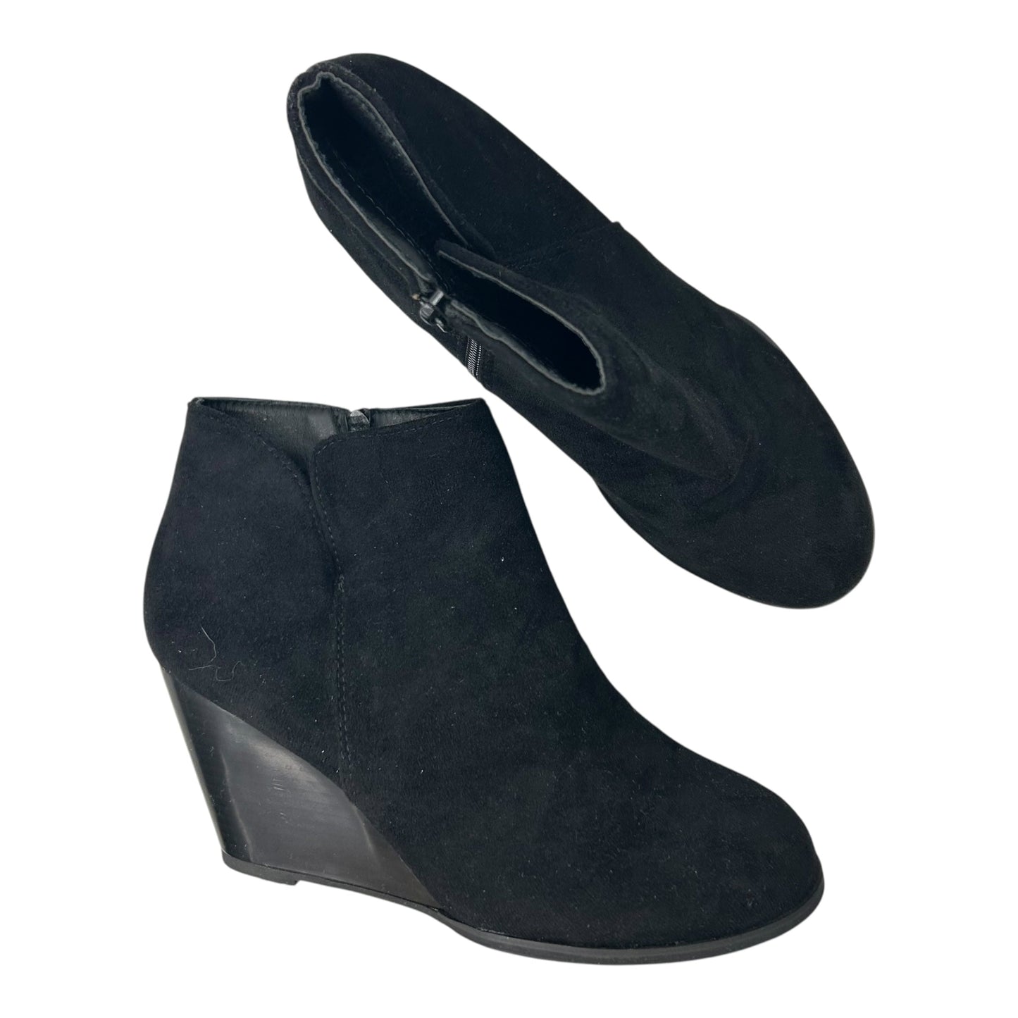 Boots Ankle Heels By Clothes Mentor In Black, Size:11.5