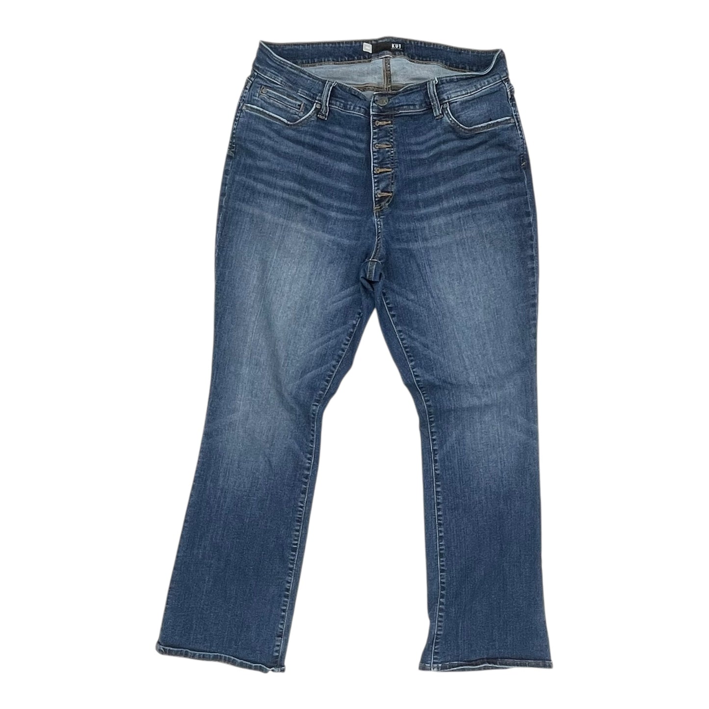 Jeans Boot Cut By Kut In Blue Denim, Size:18