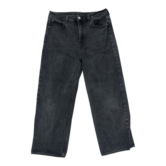 Jeans Wide Leg By Asos In Black Denim, Size:10