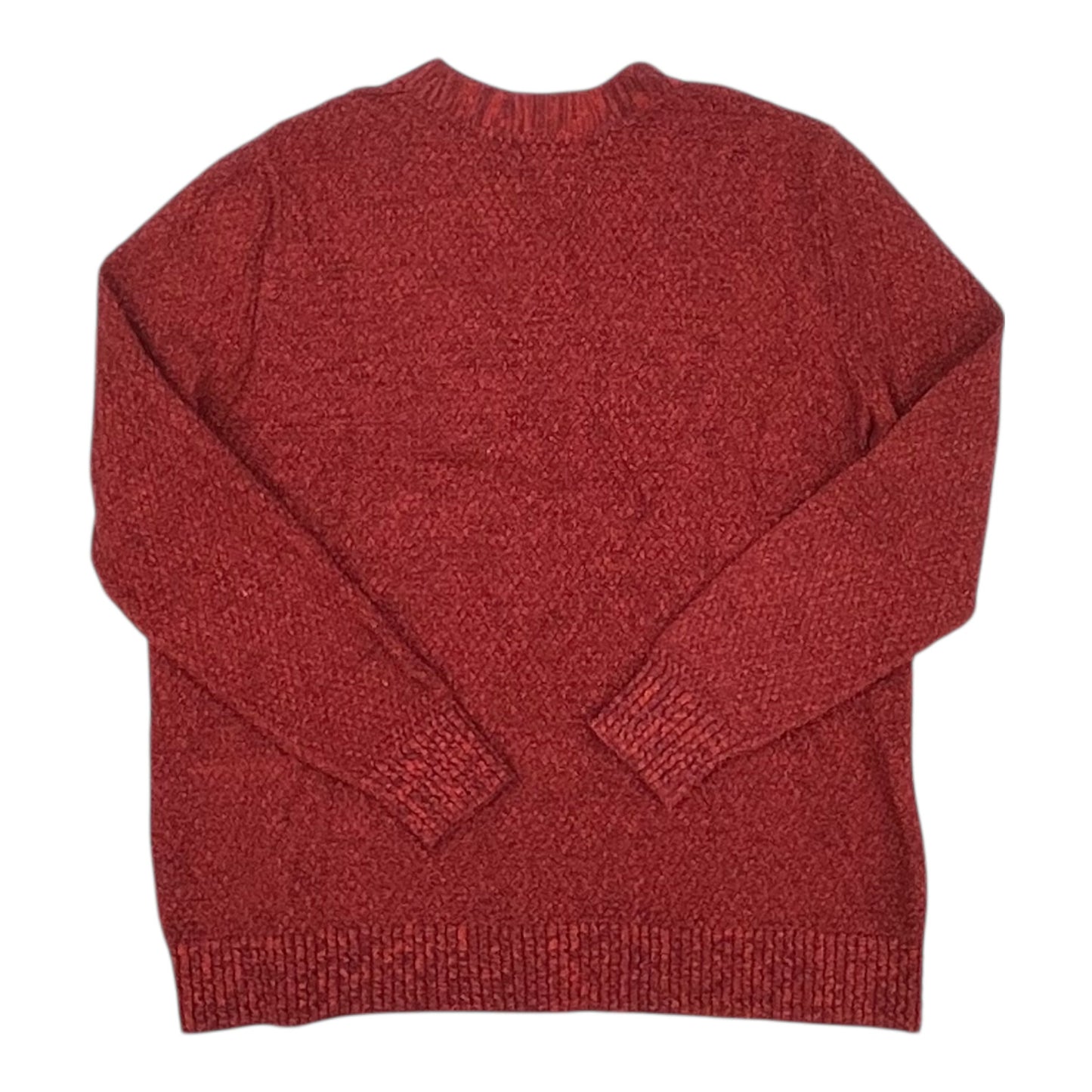 Sweater Cardigan By Lands End In Purple & Red, Size:L