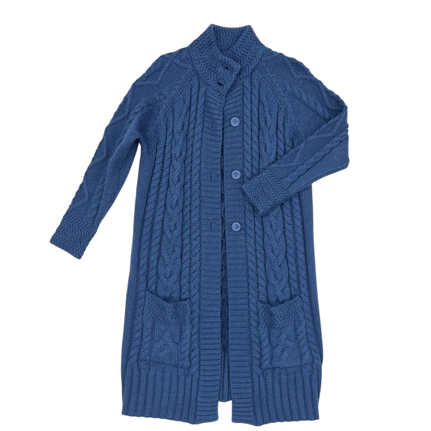Sweater Cardigan By Clothes Mentor In Blue, Size:L