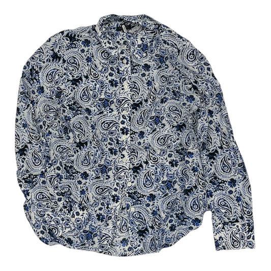 Blouse Ls By Talbots In Blue, Size:Sp