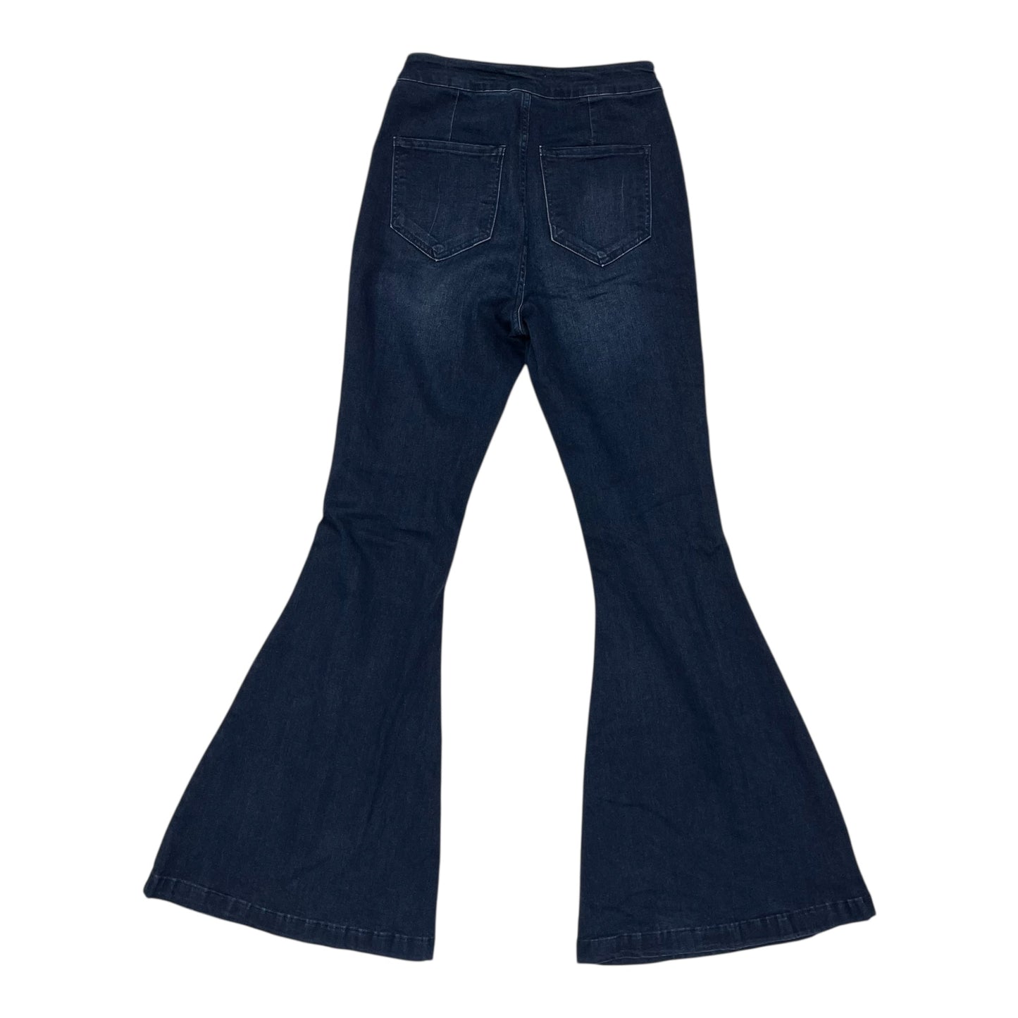 Jeans Flared By Kancan In Blue Denim, Size:6