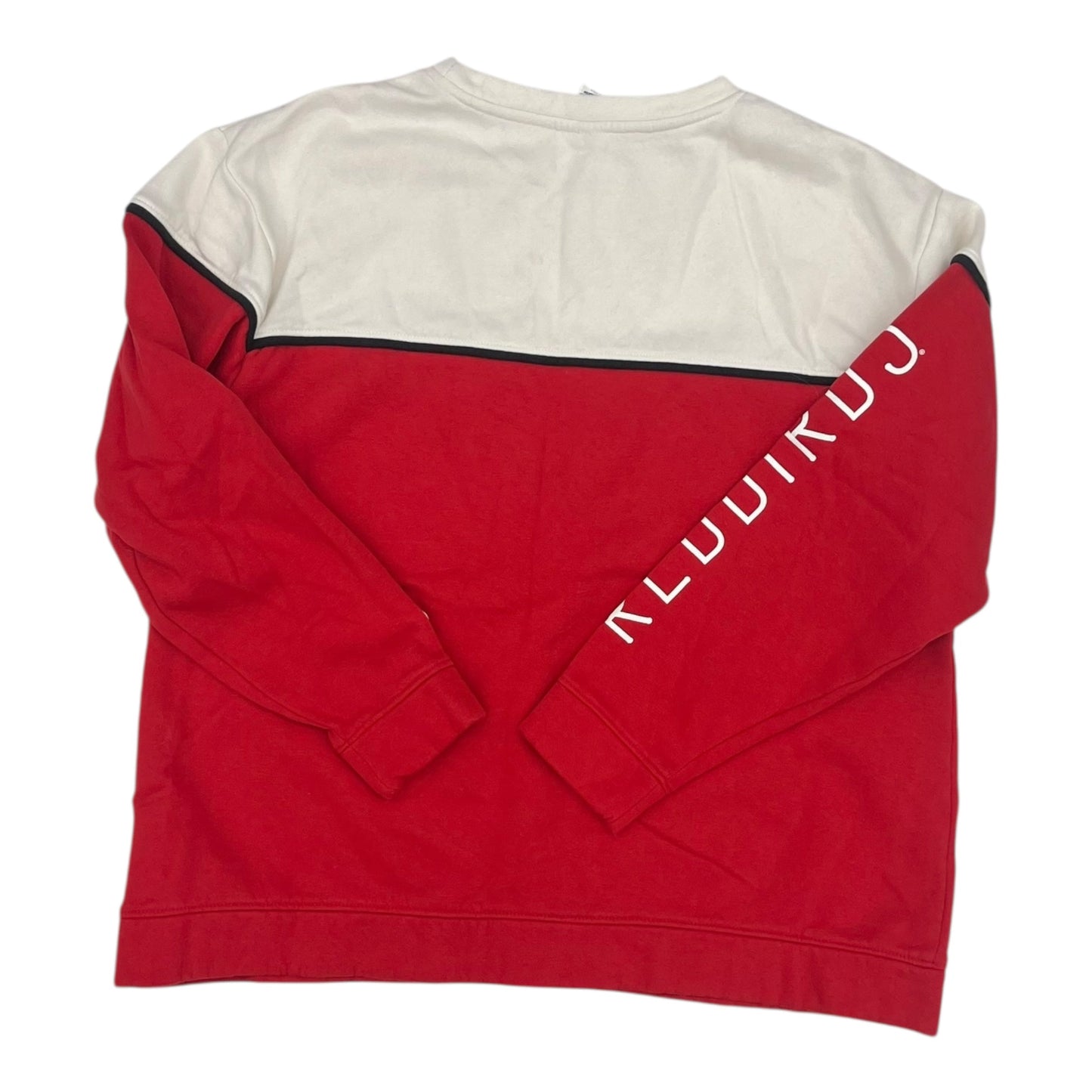Athletic Sweatshirt Crewneck By Champion In Red & White, Size:L