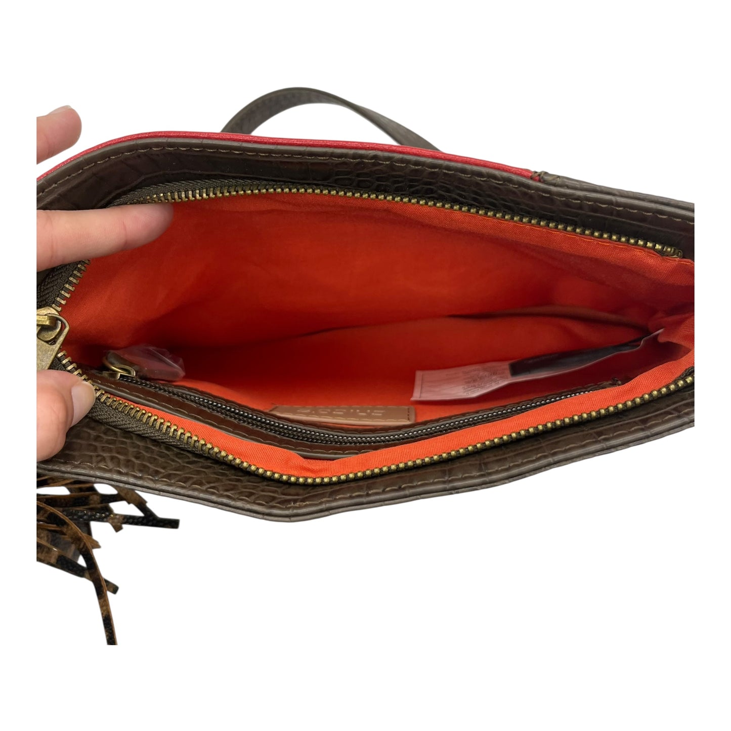 Crossbody By Chicos In Brown & Red, Size:Medium