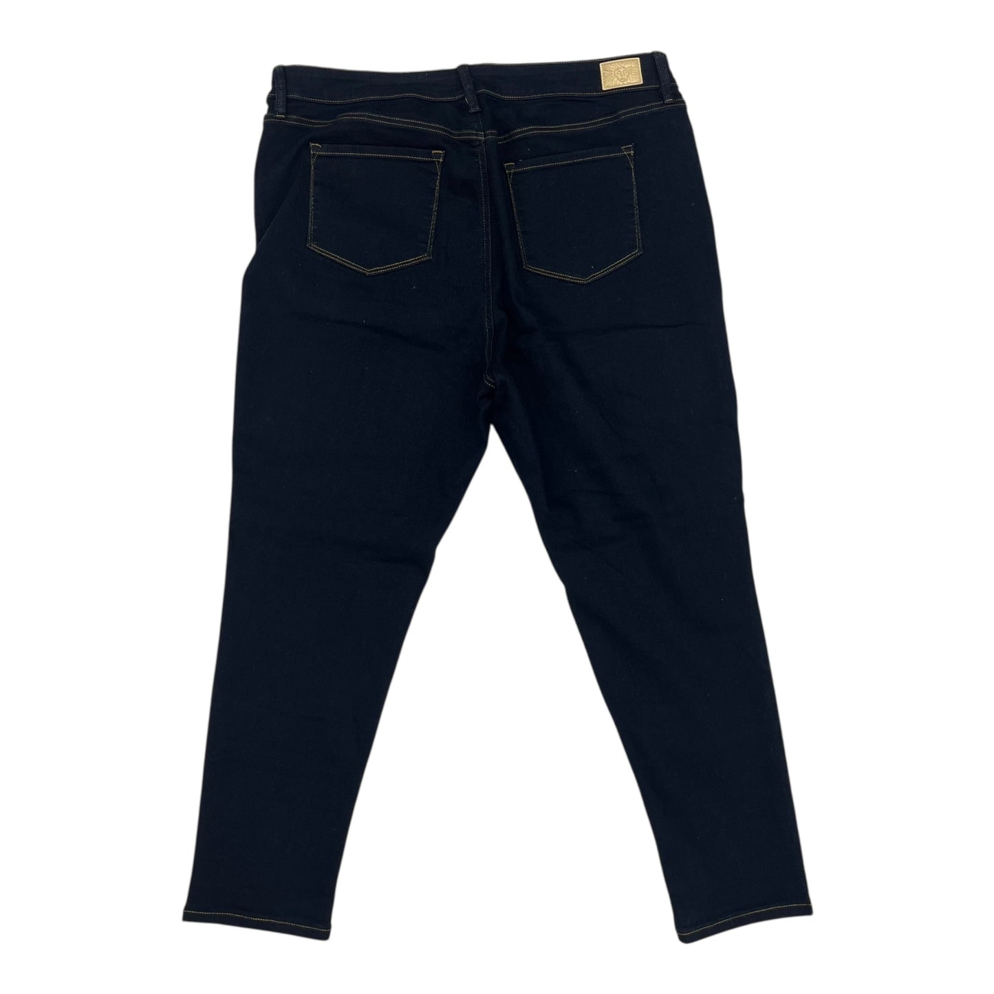 Jeans Skinny By Anne Klein In Blue Denim, Size:18