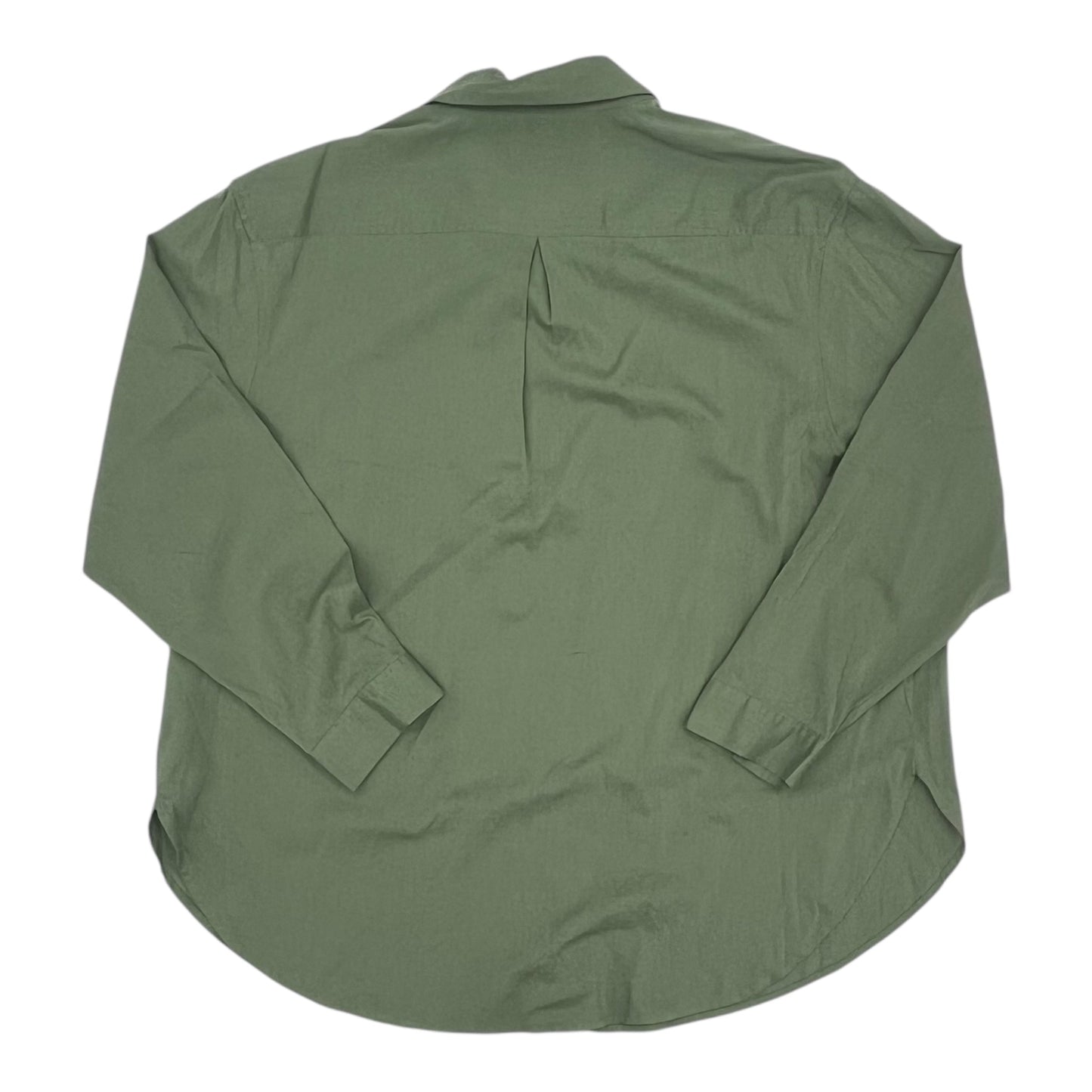 Blouse Ls By Ava & Viv In Green, Size:1X