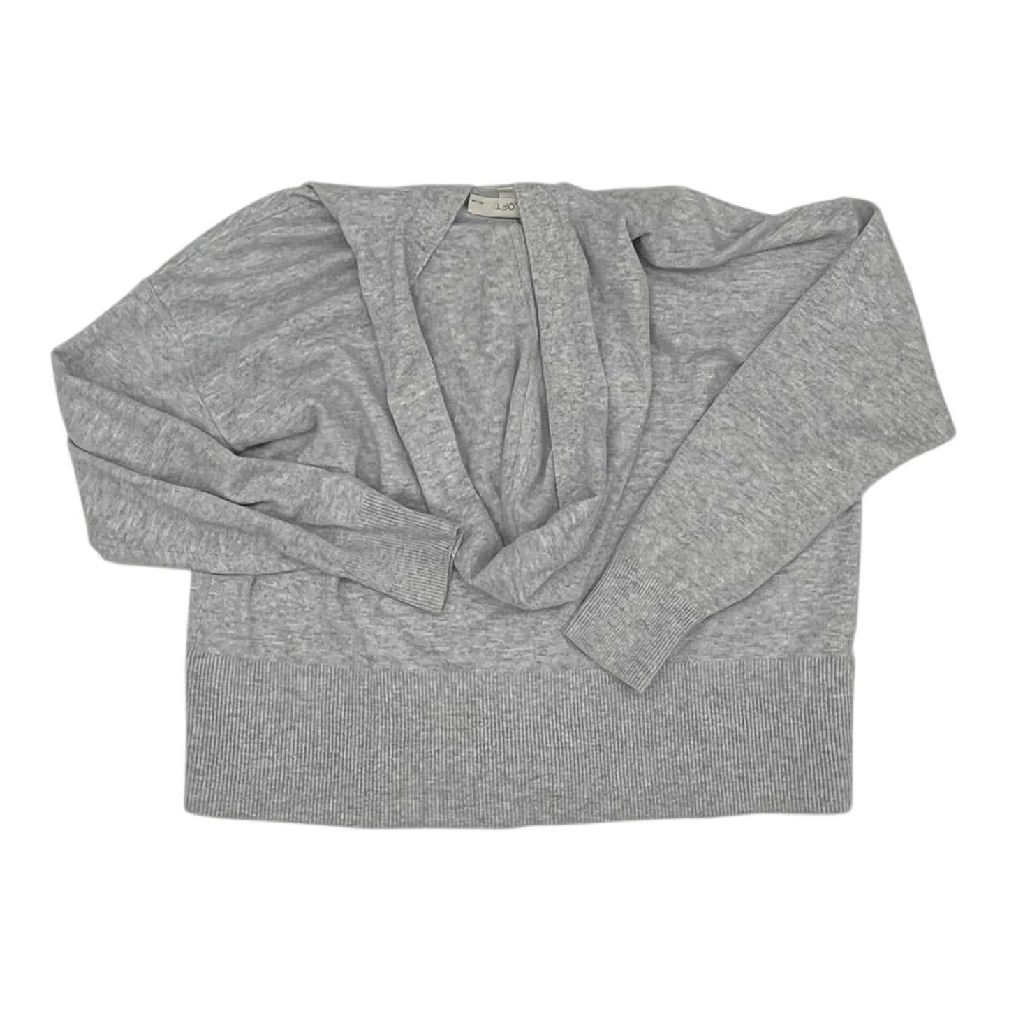 Sweater Cardigan By Loft In Grey, Size:Lp