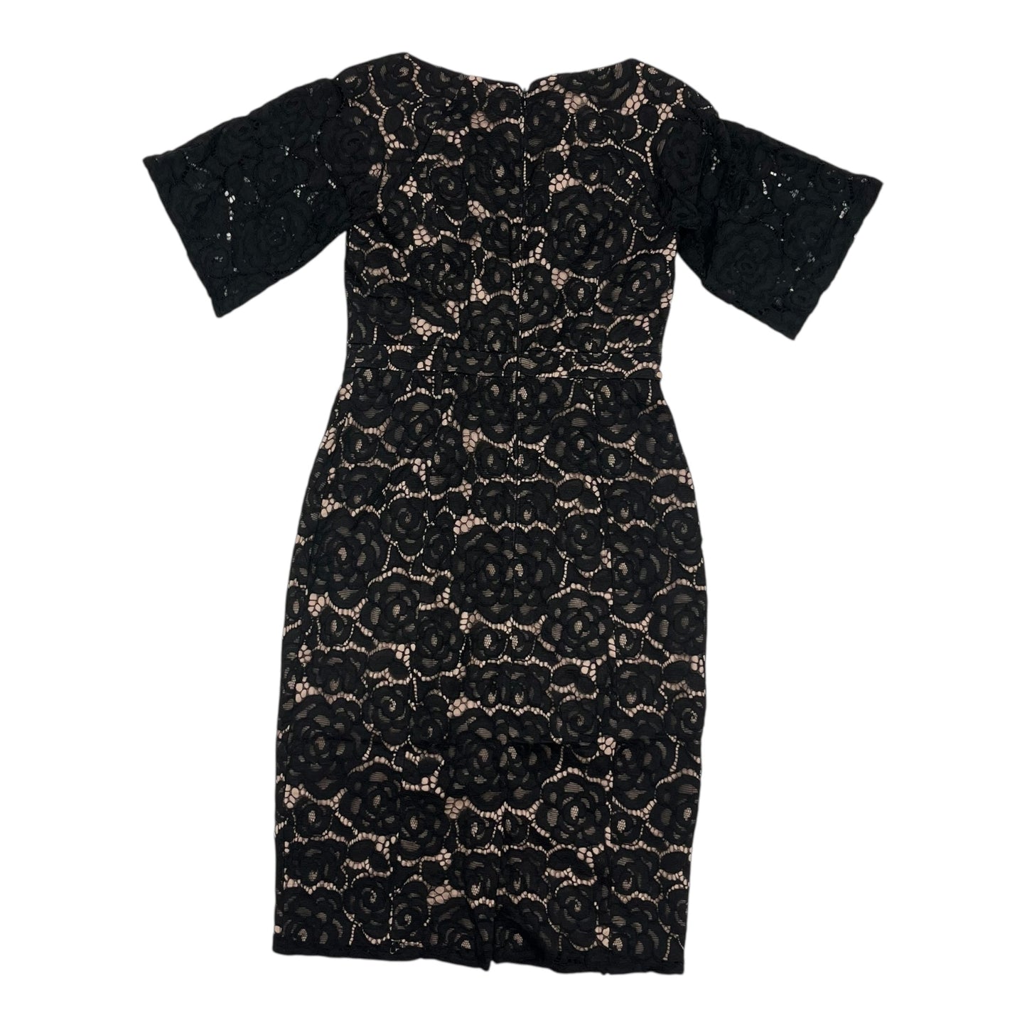 Dress Party Midi By Adrianna Papell In Black & Cream, Size:2