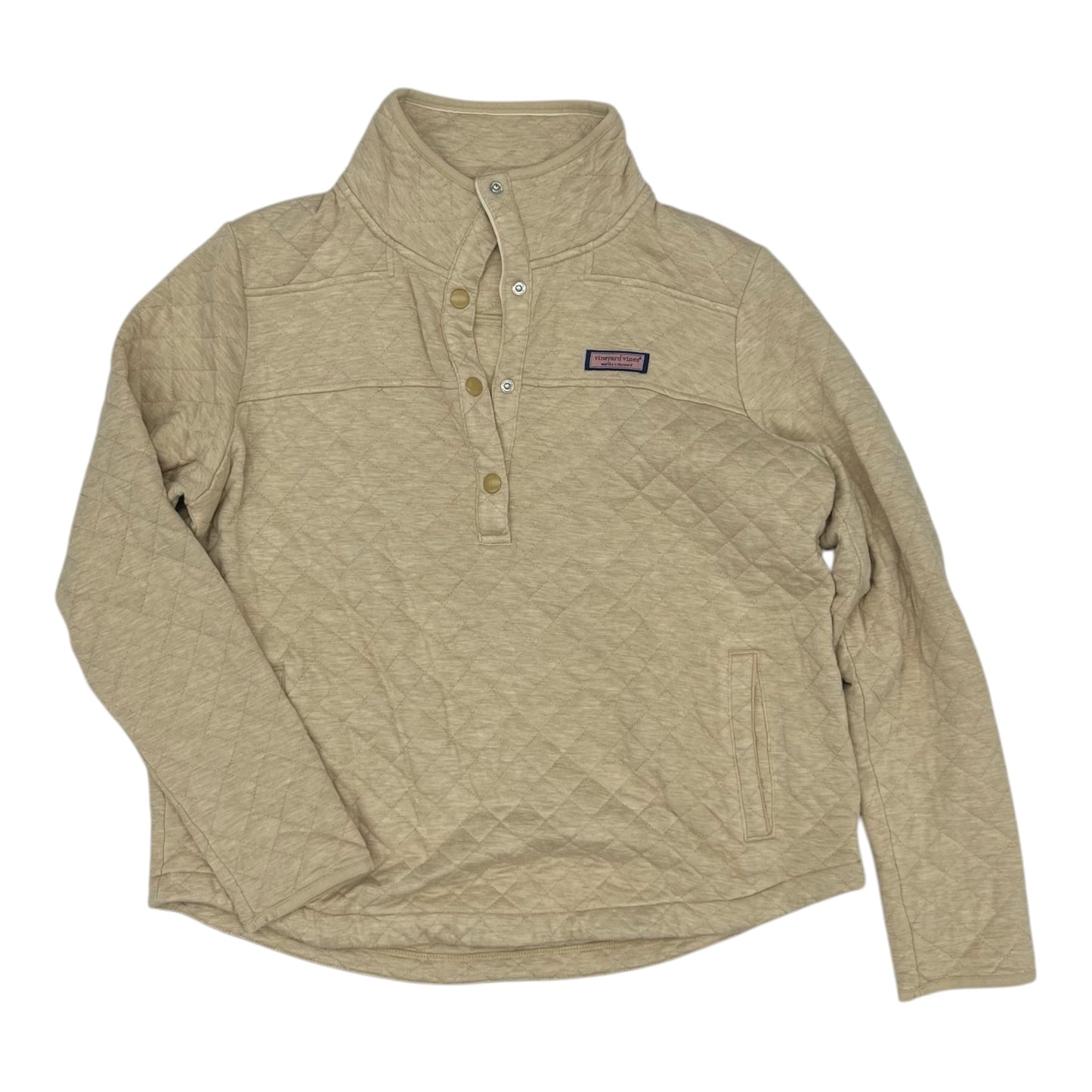 Sweatshirt Collar By Vineyard Vines In Tan, Size:L