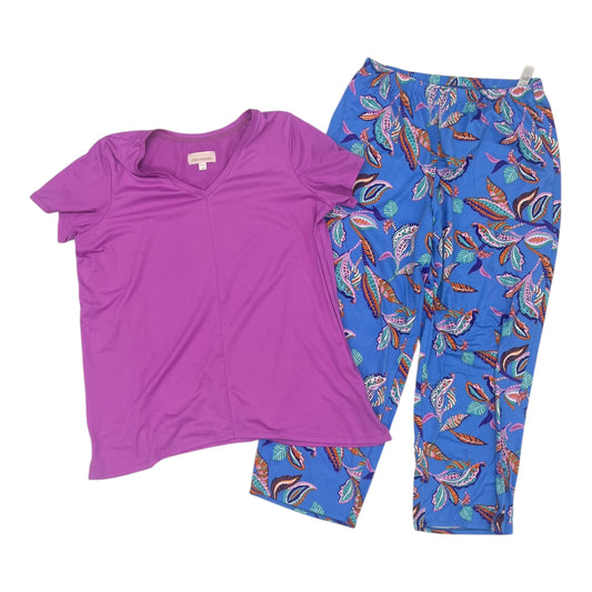 Pajamas 2Pc By Clothes Mentor In Blue & Purple, Size:S