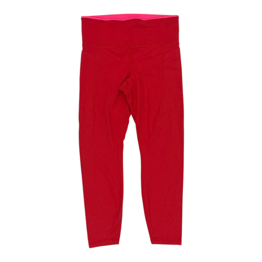 Athletic Capris By Athleta In Red, Size:M