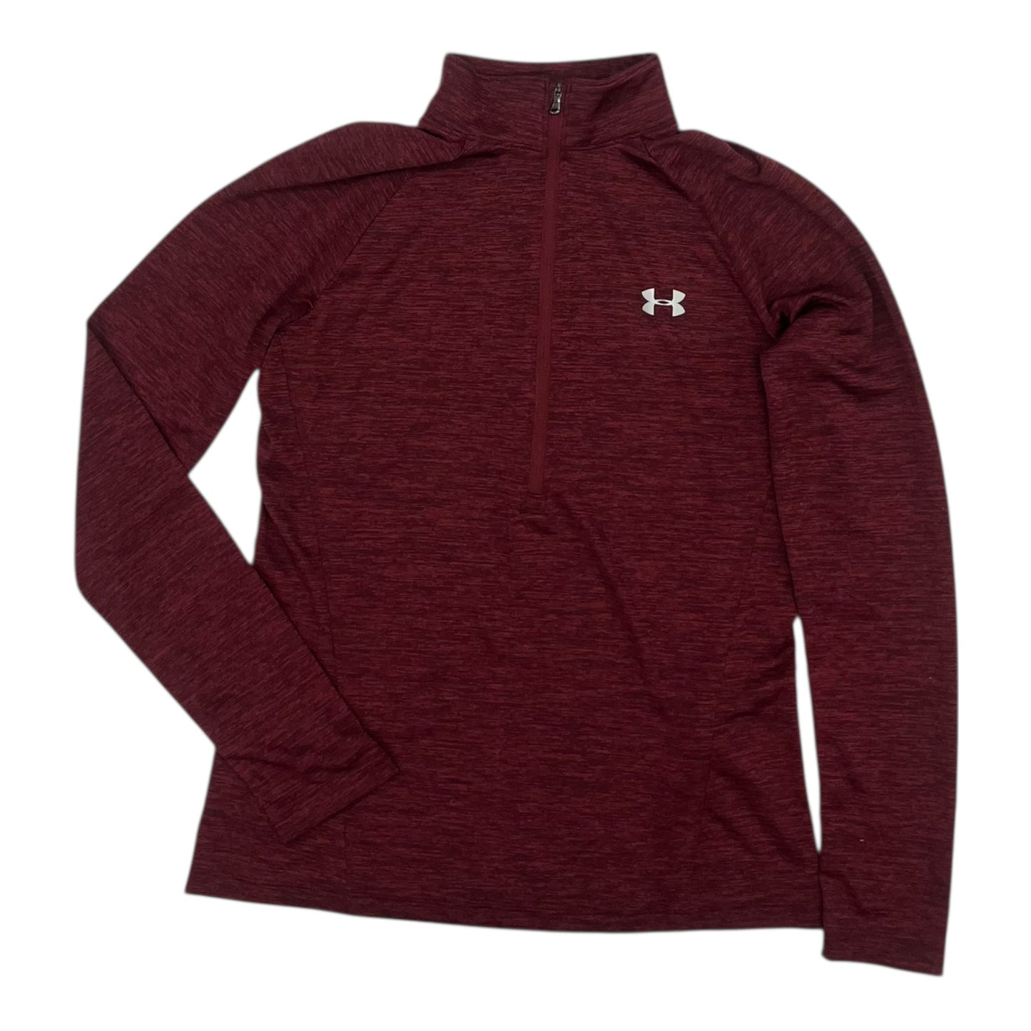 Athletic Top Ls Collar By Under Armour In Red, Size:M