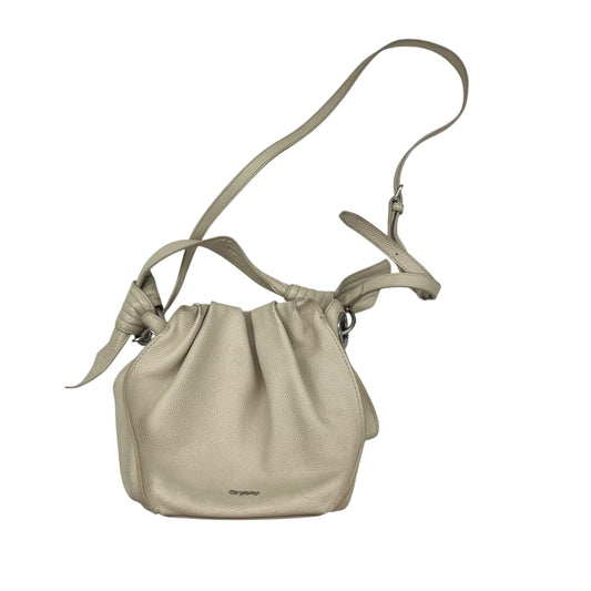 Crossbody Leather By Oryany In Cream, Size:Medium