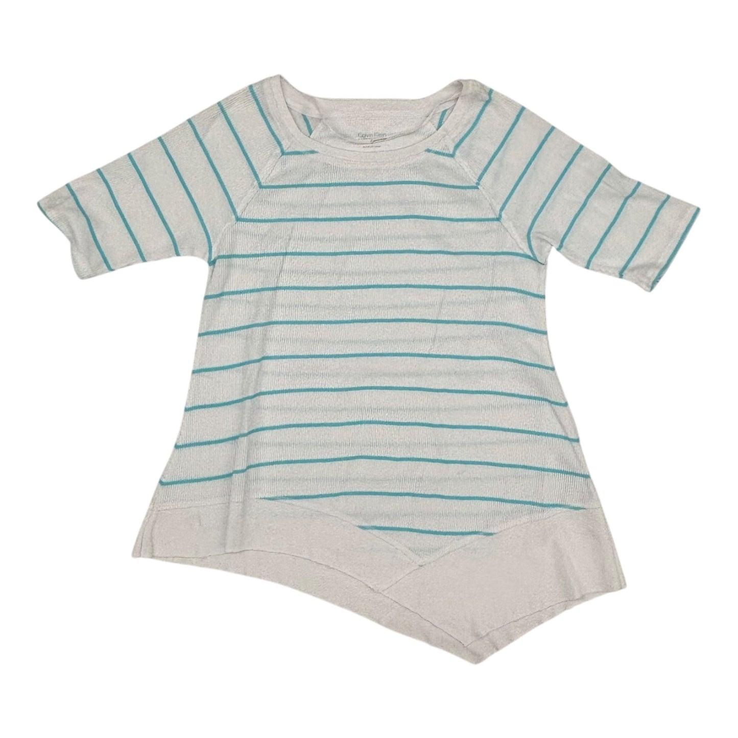 Top Ss By Calvin Klein In Blue & White, Size:M