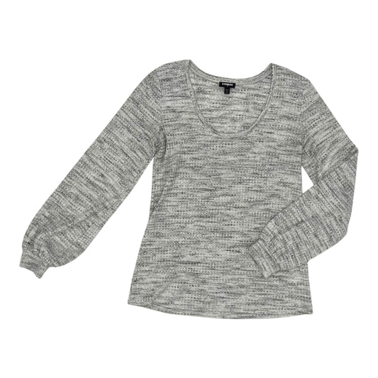 Top Ls Basic By Express In Grey & White, Size:S