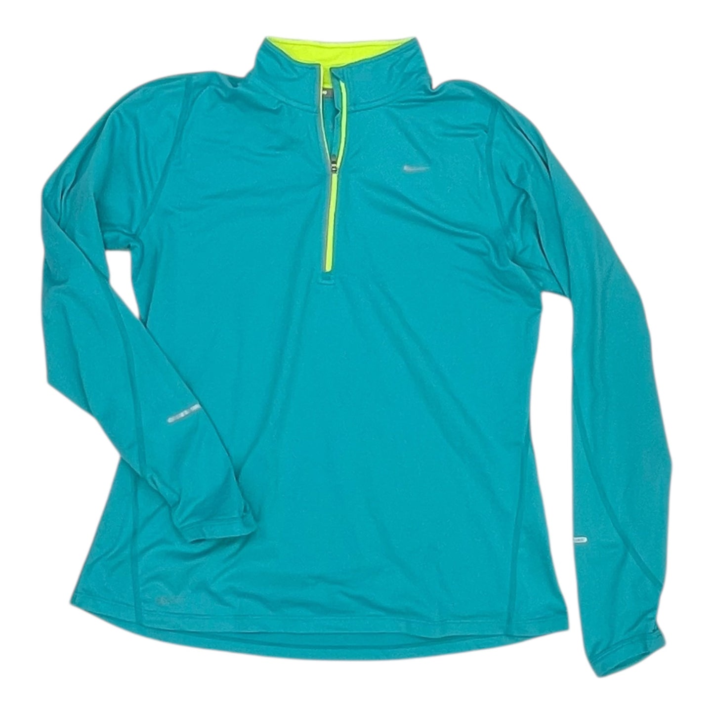 Athletic Top Ls Collar By Nike In Blue, Size:L