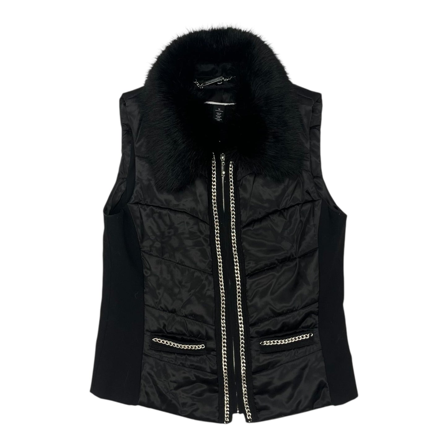 Vest Puffer & Quilted By White House Black Market In Black, Size:M