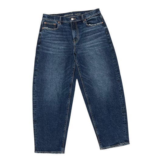 Jeans Straight By American Eagle In Blue Denim, Size:8