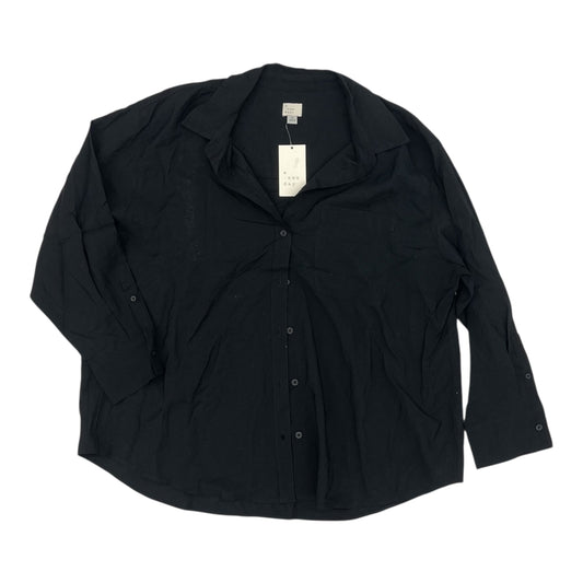 Blouse Ls By A New Day In Black, Size:Xl