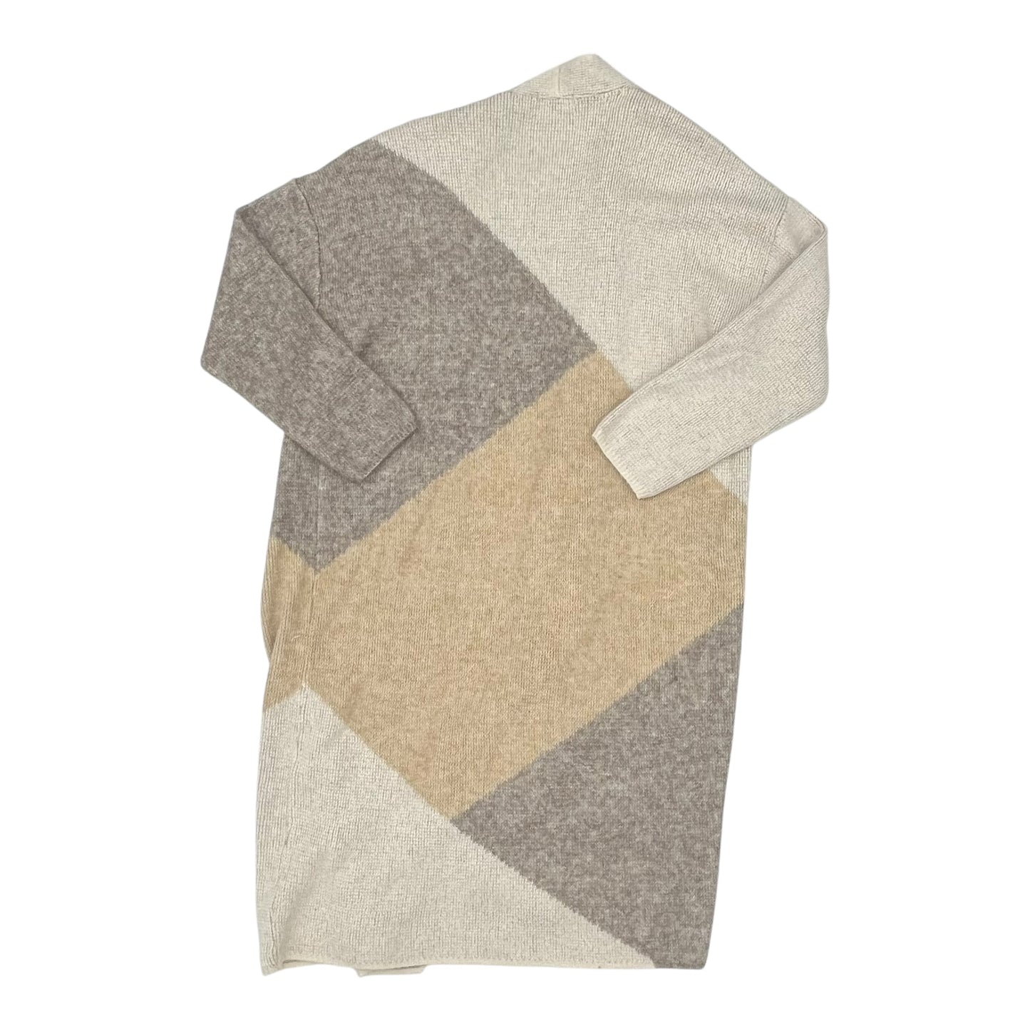 Sweater Cardigan By Clothes Mentor In Tan, Size:2X