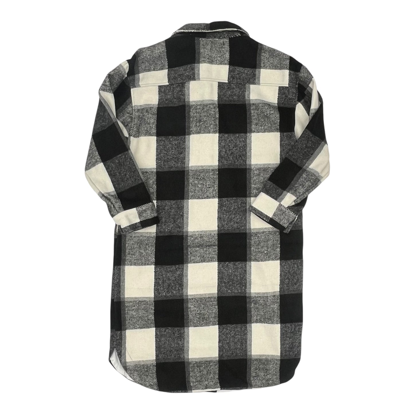 Jacket Shirt By Clothes Mentor In Black & Cream, Size:S