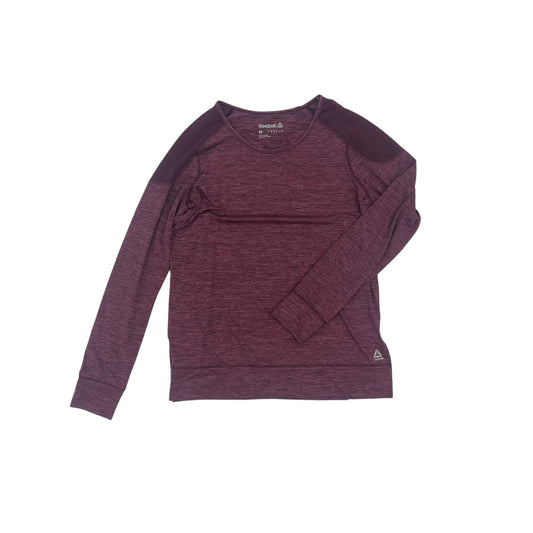 Athletic Top Ls Collar By Reebok In Purple, Size:M