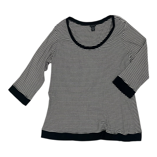 Top 3/4 Sleeve By Torrid In Black & White, Size:4X