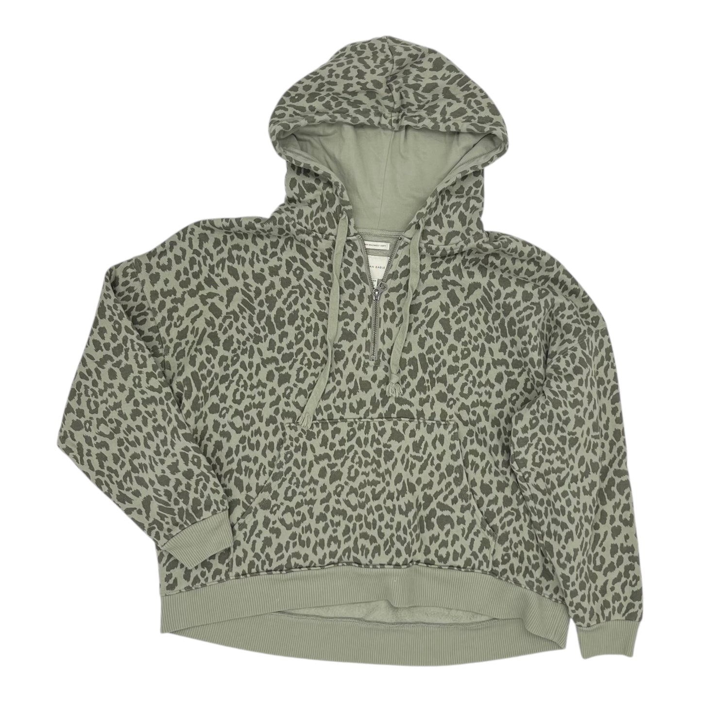 Sweatshirt Hoodie By American Eagle In Green, Size:Xs