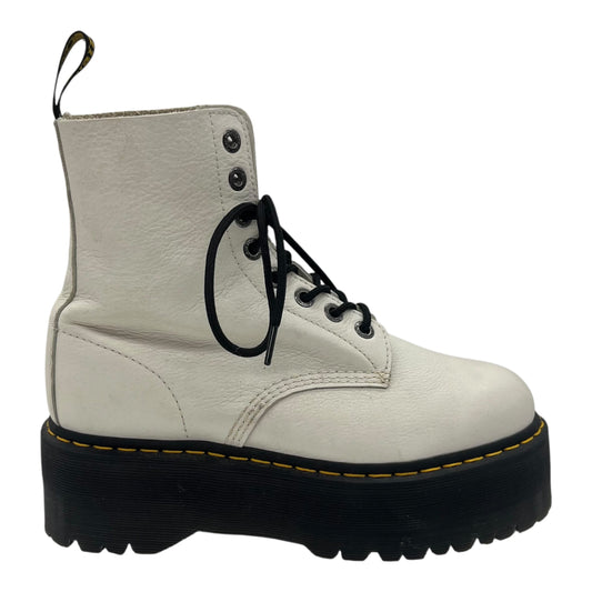 Boots Combat By Dr Martens In White, Size:10