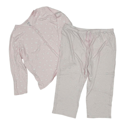 Pajamas 2Pc By Croft And Barrow In Pink, Size:3X
