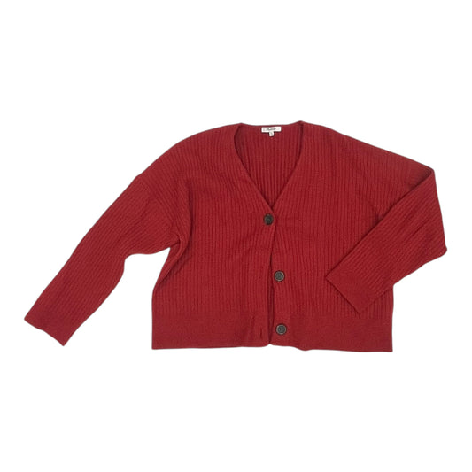 Sweater Cardigan By Madewell In Red, Size:Xl